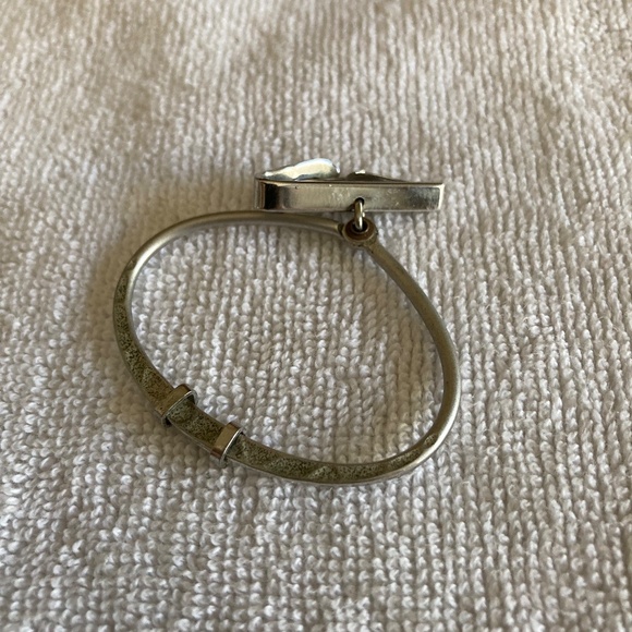 SWANK silver tone adjustable Loop Tie Tack Vintage Tie Formal Wear - Picture 4 of 5